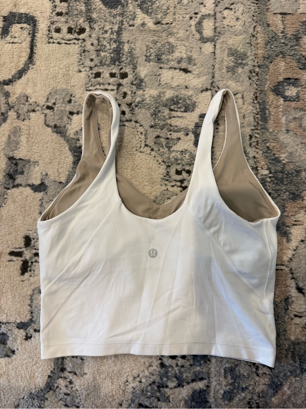 lululemon athletica White Tank with Tan Lining
